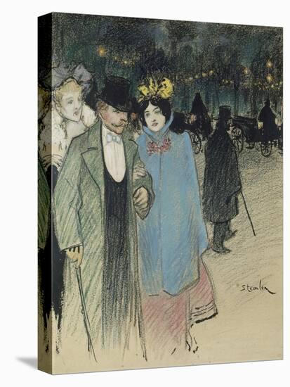 After the Play, about 1900-Théophile Alexandre Steinlen-Stretched Canvas