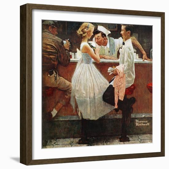 "After the Prom", May 25,1957-Norman Rockwell-Framed Giclee Print