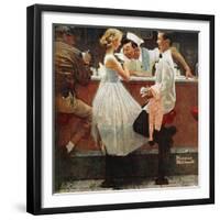 "After the Prom", May 25,1957-Norman Rockwell-Framed Giclee Print