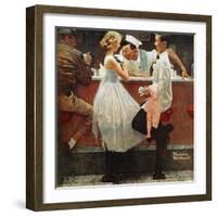 "After the Prom", May 25,1957-Norman Rockwell-Framed Giclee Print