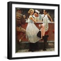 "After the Prom", May 25,1957-Norman Rockwell-Framed Giclee Print