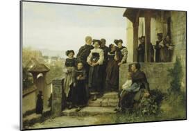 After the Protestant Church Service, 1872-Gustave Brion-Mounted Giclee Print