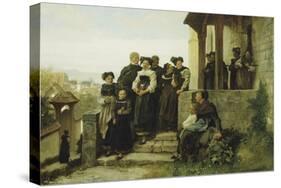 After the Protestant Church Service, 1872-Gustave Brion-Stretched Canvas