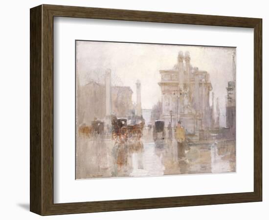 After the Rain, the Dewey Arch, Madison Square Park, New York-Paul Cornoyer-Framed Giclee Print