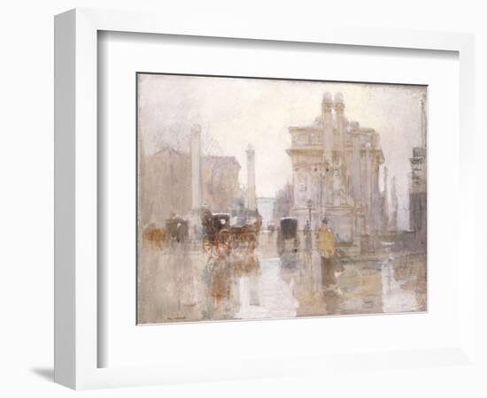 After the Rain, the Dewey Arch, Madison Square Park, New York-Paul Cornoyer-Framed Giclee Print