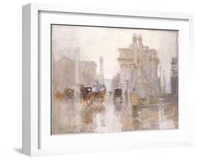 After the Rain, the Dewey Arch, Madison Square Park, New York-Paul Cornoyer-Framed Giclee Print