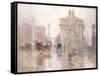 After the Rain, the Dewey Arch, Madison Square Park, New York-Paul Cornoyer-Framed Stretched Canvas