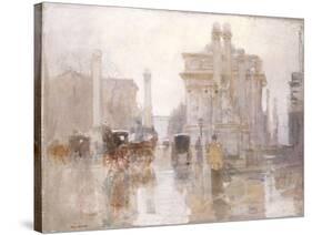 After the Rain, the Dewey Arch, Madison Square Park, New York-Paul Cornoyer-Stretched Canvas