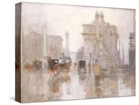 After the Rain, the Dewey Arch, Madison Square Park, New York-Paul Cornoyer-Stretched Canvas