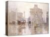 After the Rain, the Dewey Arch, Madison Square Park, New York-Paul Cornoyer-Stretched Canvas