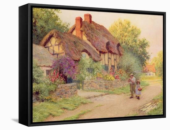 After the Shower: Man with a Scythe-Arthur Claude Strachan-Framed Stretched Canvas