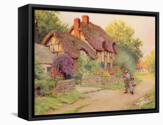 After the Shower: Man with a Scythe-Arthur Claude Strachan-Framed Stretched Canvas