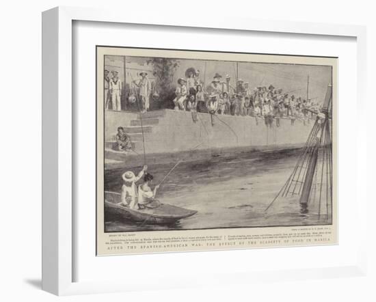 After the Spanish-American War, the Effect of the Scarcity of Food in Manila-Walter Stanley Paget-Framed Giclee Print