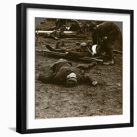 After the Storm and Stress of Battle, Caring for the Wounded, World War I, 1914-1918-null-Framed Photographic Print