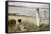 After the Swim at Hornbaek Beach, Denmark-Paul Fischer-Framed Stretched Canvas