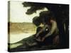 After the Swim-Honore Daumier-Stretched Canvas