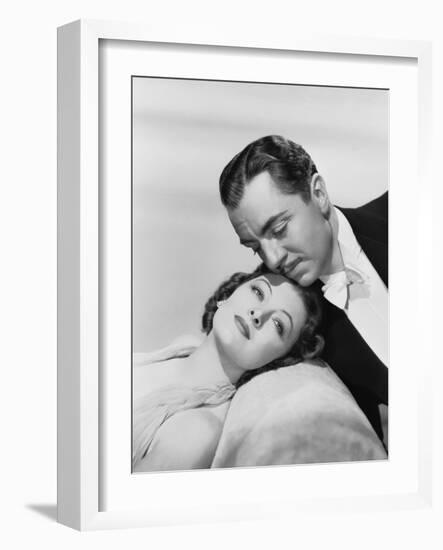 After the Thin Man by W.S. Van Dyke with Myrna Loy, William Powell, 1936 (b/w photo)-null-Framed Photo