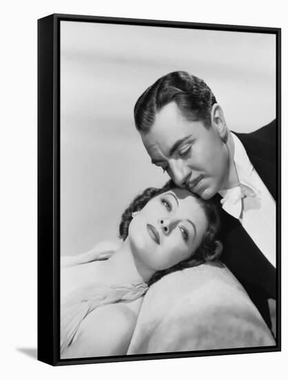 After the Thin Man by W.S. Van Dyke with Myrna Loy, William Powell, 1936 (b/w photo)-null-Framed Stretched Canvas