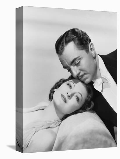 After the Thin Man by W.S. Van Dyke with Myrna Loy, William Powell, 1936 (b/w photo)-null-Stretched Canvas