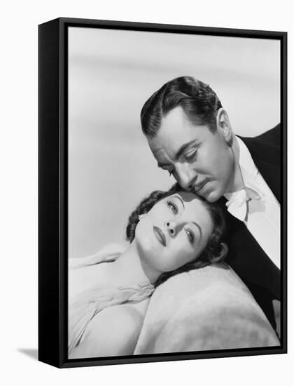 After the Thin Man by W.S. Van Dyke with Myrna Loy, William Powell, 1936 (b/w photo)-null-Framed Stretched Canvas