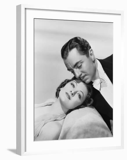 After the Thin Man by W.S. Van Dyke with Myrna Loy, William Powell, 1936 (b/w photo)-null-Framed Photo