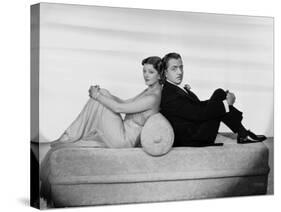 After the Thin Man by W.S. Van Dyke with Myrna Loy, William Powell, 1936 (b/w photo)-null-Stretched Canvas