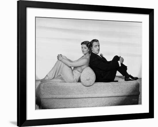 After the Thin Man by W.S. Van Dyke with Myrna Loy, William Powell, 1936 (b/w photo)-null-Framed Photo