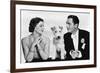 After the Thin Man by W.S. Van Dyke with Myrna Loy, William Powell, the dog Asta, 1936 (b/w photo)-null-Framed Photo