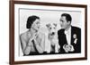 After the Thin Man by W.S. Van Dyke with Myrna Loy, William Powell, the dog Asta, 1936 (b/w photo)-null-Framed Photo