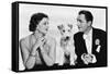 After the Thin Man by W.S. Van Dyke with Myrna Loy, William Powell, the dog Asta, 1936 (b/w photo)-null-Framed Stretched Canvas