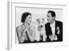 After the Thin Man by W.S. Van Dyke with Myrna Loy, William Powell, the dog Asta, 1936 (b/w photo)-null-Framed Photo