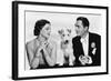 After the Thin Man by W.S. Van Dyke with Myrna Loy, William Powell, the dog Asta, 1936 (b/w photo)-null-Framed Photo