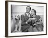 After the Thin Man by W.S. Van Dyke with Myrna Loy, William Powell, the dog Asta, 1936 (b/w photo)-null-Framed Photo