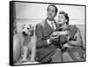 After the Thin Man by W.S. Van Dyke with Myrna Loy, William Powell, the dog Asta, 1936 (b/w photo)-null-Framed Stretched Canvas