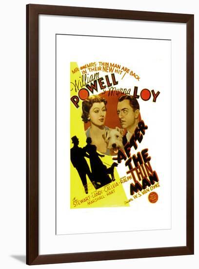 After the Thin Man, Myrna Loy, Asta, William Powell, 1936-null-Framed Poster