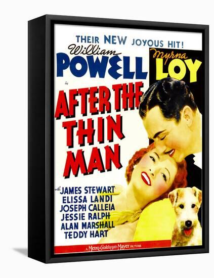 After the Thin Man, Myrna Loy, William Powell, Asta, 1936-null-Framed Stretched Canvas