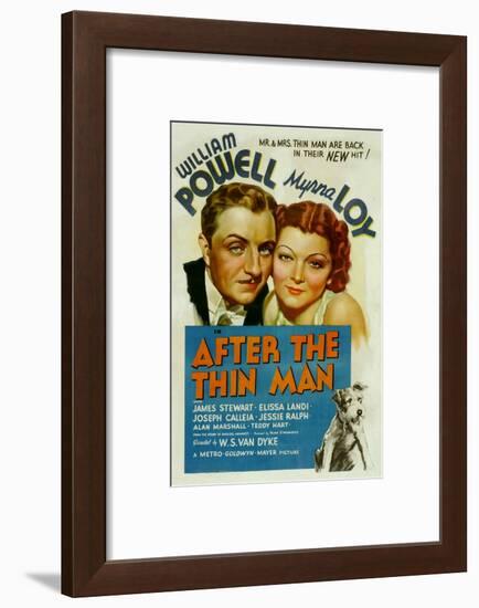 After the Thin Man, William Powell, Myrna Loy, Asta, 1936-null-Framed Art Print