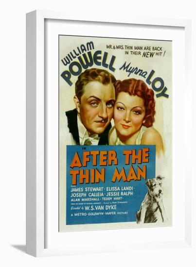 After the Thin Man, William Powell, Myrna Loy, Asta, 1936-null-Framed Art Print