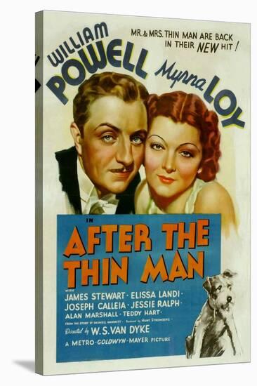 After the Thin Man, William Powell, Myrna Loy, Asta, 1936-null-Stretched Canvas