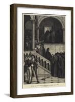 After the Trial, Antonio Receiving the Congratulations of His Friends, Merchant of Venice-Henry Wallis-Framed Giclee Print