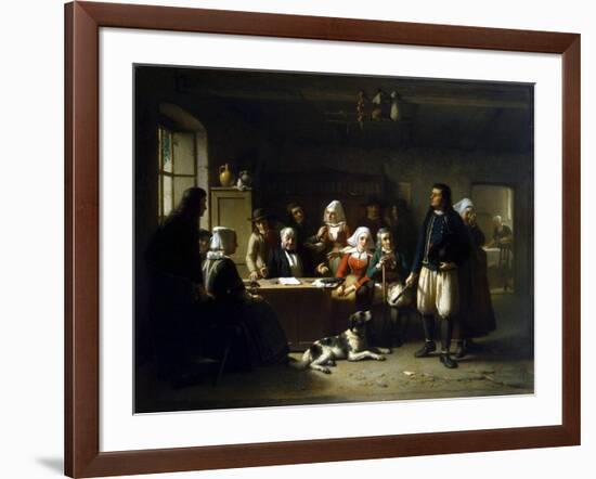 After the Unsealing of the Will, 1869-Theodore Bernard de Heuvel-Framed Giclee Print