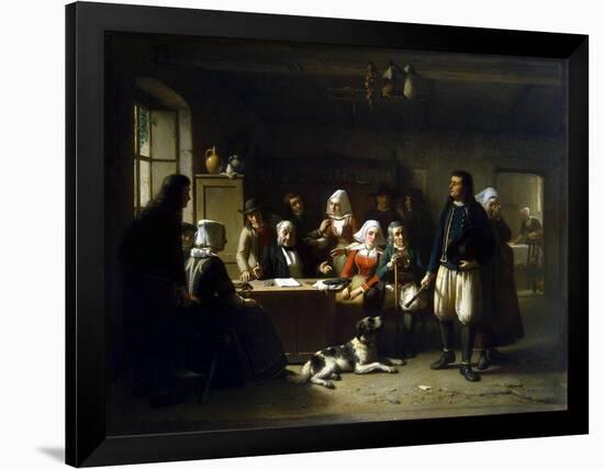 After the Unsealing of the Will, 1869-Theodore Bernard de Heuvel-Framed Giclee Print