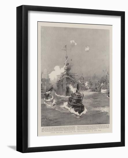 After the War, Welcoming the Victorious Fleet at New York-null-Framed Giclee Print