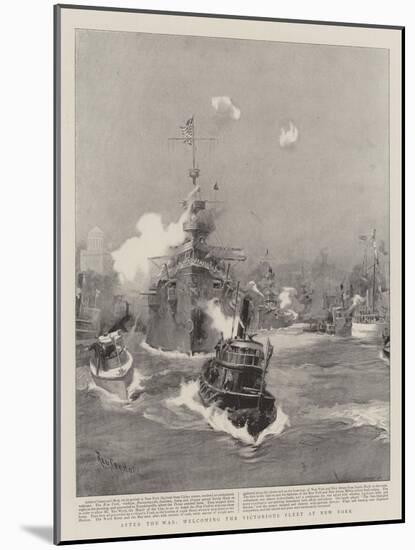 After the War, Welcoming the Victorious Fleet at New York-null-Mounted Giclee Print