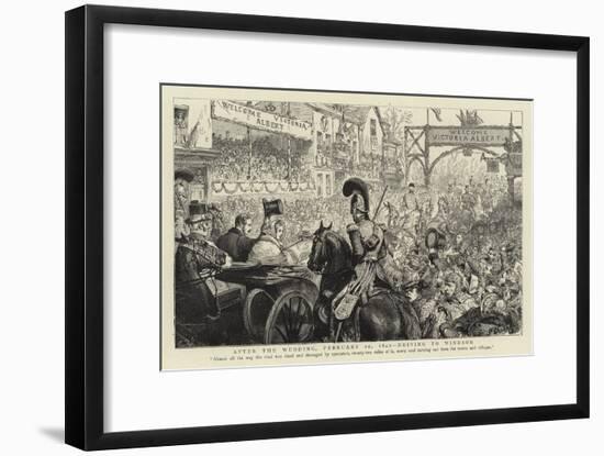 After the Wedding, 10 February 1840, Driving to Windsor-null-Framed Giclee Print