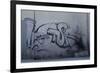 After Trapped in an Empty Shed, Badger (Meles Meles) Passes Graffiti on its Return to the Forest-Klaus Echle-Framed Photographic Print