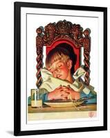 "After Turkey Nap,"November 26, 1938-Joseph Christian Leyendecker-Framed Giclee Print