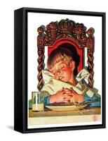 "After Turkey Nap,"November 26, 1938-Joseph Christian Leyendecker-Framed Stretched Canvas