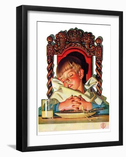 "After Turkey Nap,"November 26, 1938-Joseph Christian Leyendecker-Framed Giclee Print