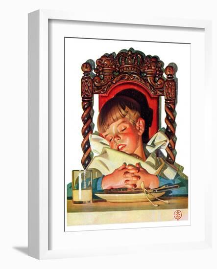 "After Turkey Nap,"November 26, 1938-Joseph Christian Leyendecker-Framed Giclee Print